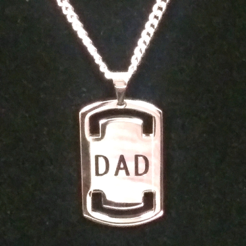 Necklace Men's Dog Tag Style